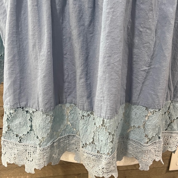 Boho Embroidered Lace Peasant Top XL - Picture 5 of 8